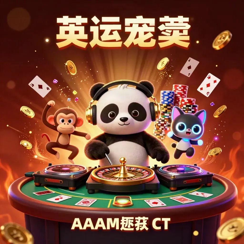 Panda DJ, macaco dançarino e gatinho rave entre roletas e moedas douradas.